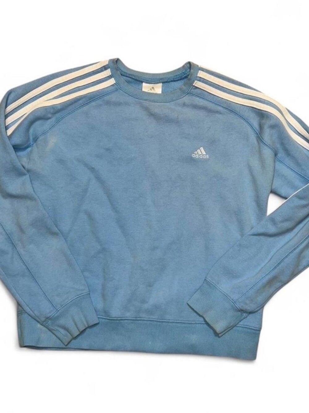 Adidas Youth Light Blue Crew Neck Sweatshirt